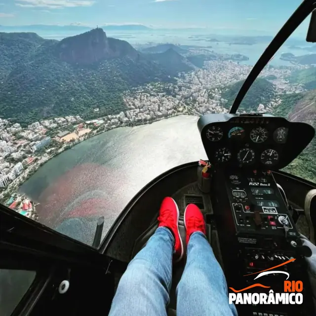Aerial view of Rio de Janeiro from the cockpit