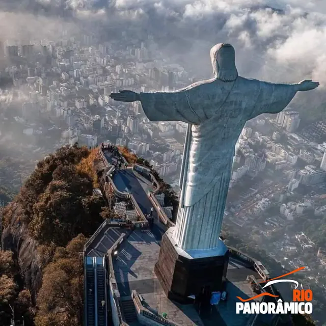 Christ the Redeemer seen from above during the tour